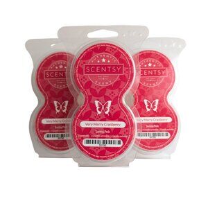 Scentsy Pods Very Merry Cranberry Twin Pack Lot of 3 (6 Total Pods) NEW